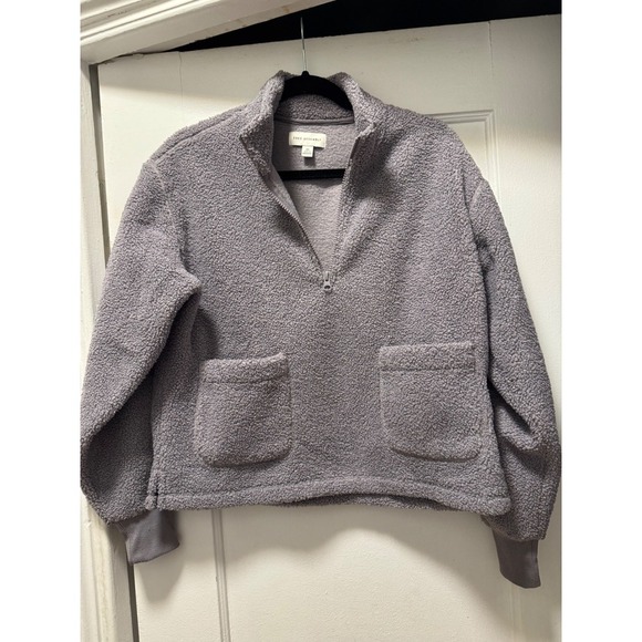Free Assembly Tops - Free Assembly Womens Purple Sherpa Fleece‎ Quarter Zip Pullover XS WKN00043